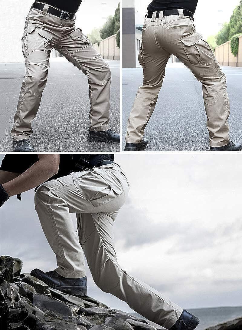 (7 Pants) Men's Outdoor Tactical Pants Rip Stop Lightweight Waterproof Military Combat