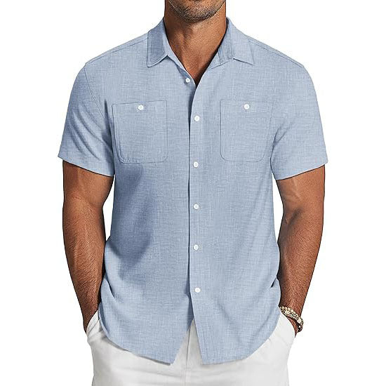 Linen Short Sleeve Casual Shirts