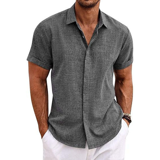 Linen Short Sleeve Casual Shirts