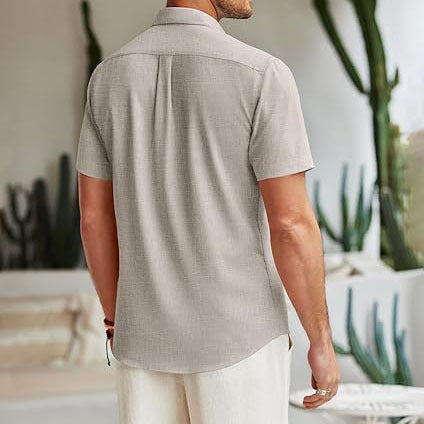 Linen Short Sleeve Casual Shirts