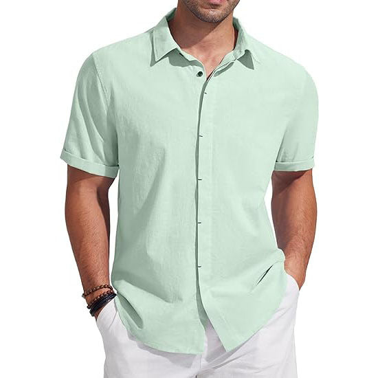 Linen Short Sleeve Casual Shirts