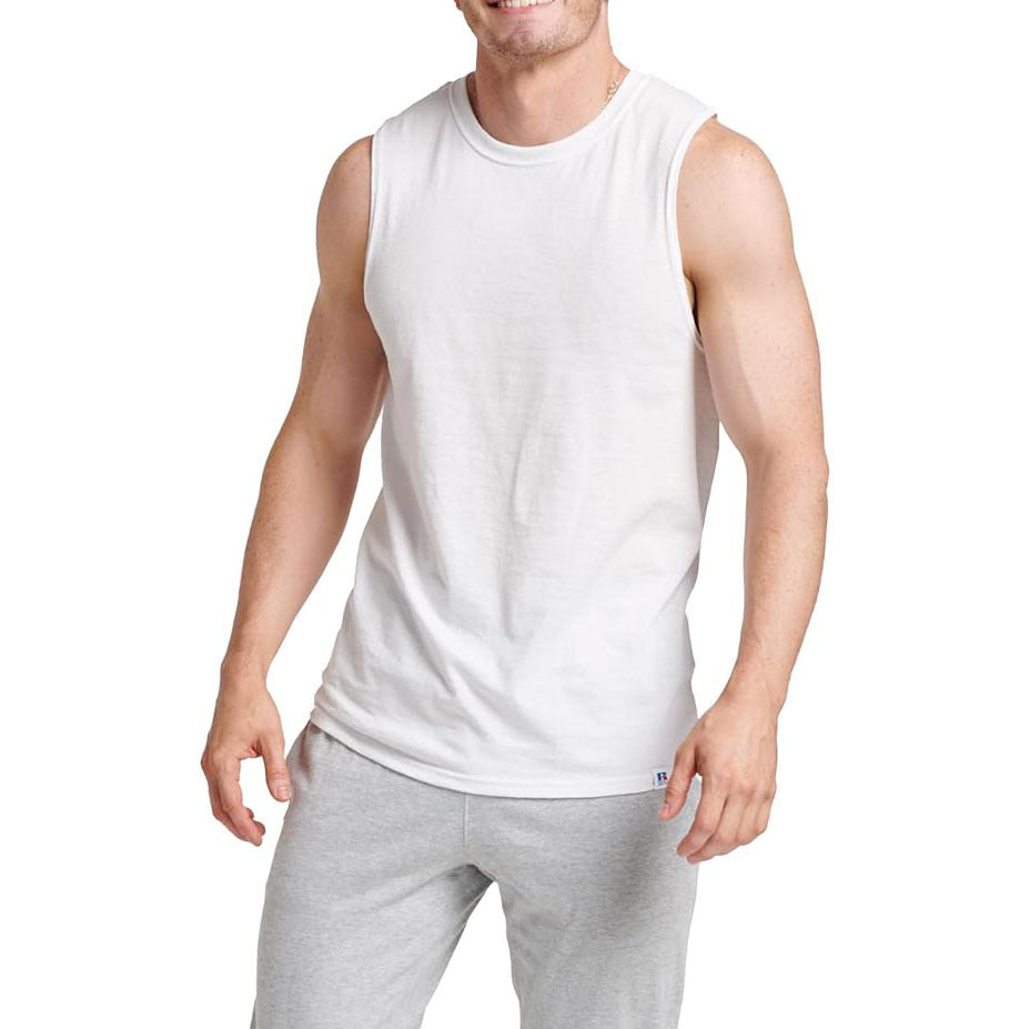 Cotton Blend Sleeveless Muscle Shirts