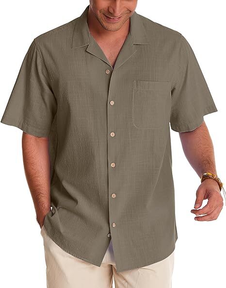 Linen Short Sleeve Casual Shirts