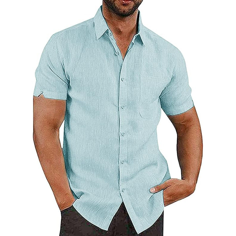 Men's Casual Summer Button Down Linen Shirts