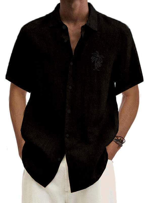 9 PACK Men's Solid Color Hawaiian Coconut Casual Shirt