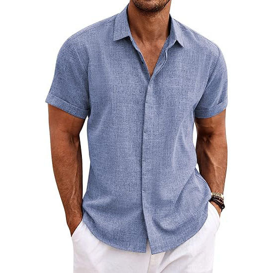 Linen Short Sleeve Casual Shirts