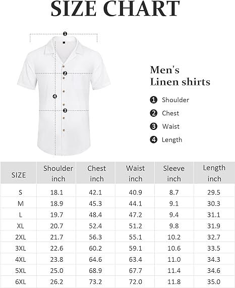 Linen Short Sleeve Casual Shirts