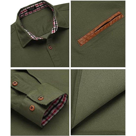 Men's Casual Long-Sleeve Button Down Shirts