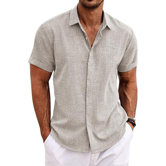 Linen Short Sleeve Casual Shirts