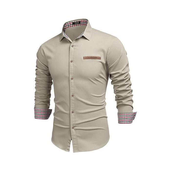 Men's Casual Long-Sleeve Button Down Shirts