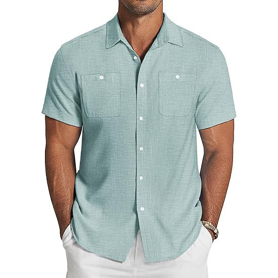 Linen Short Sleeve Casual Shirts