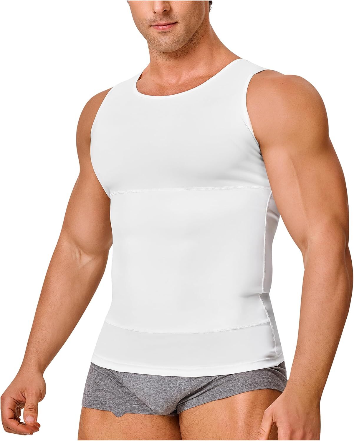 Men Compression Shirt Shapewear Slimming Body Shaper Vest Undershirt Tummy Control Tank Top