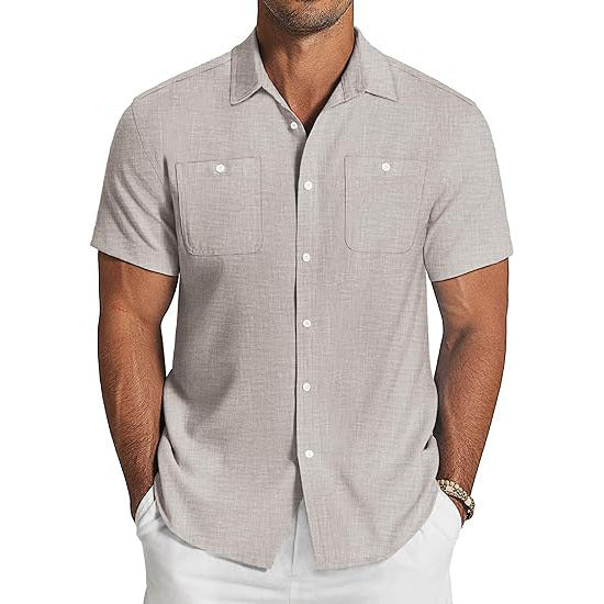 Linen Short Sleeve Casual Shirts