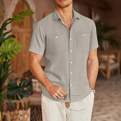 Linen Short Sleeve Casual Shirts
