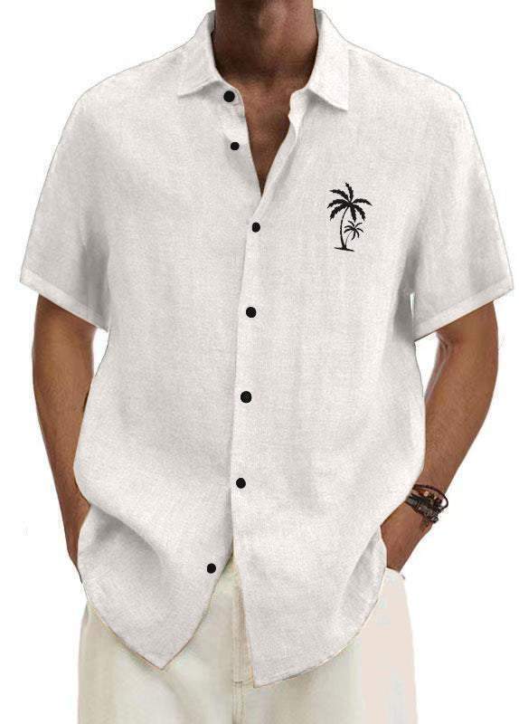 9 PACK Men's Solid Color Hawaiian Coconut Casual Shirt