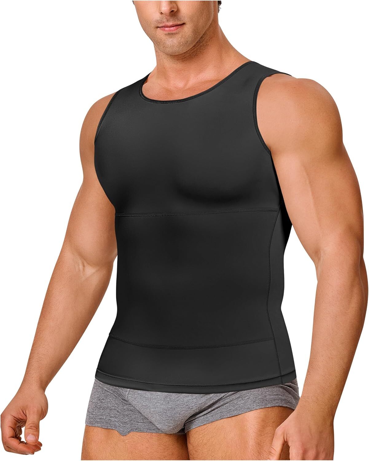 Men Compression Shirt Shapewear Slimming Body Shaper Vest Undershirt Tummy Control Tank Top