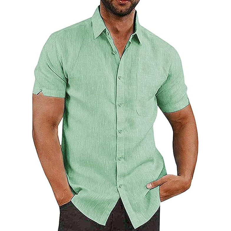 Men's Casual Summer Button Down Linen Shirts
