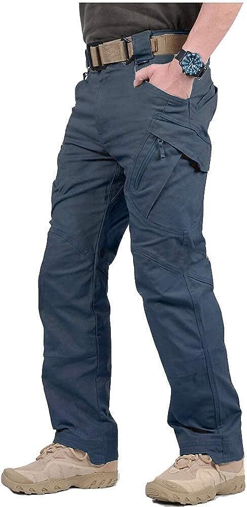 7-packs Men's Assault Tactical Pants Lightweight Cotton Outdoor Military Combat Cargo Trousers