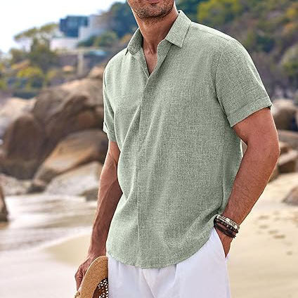 Linen Short Sleeve Casual Shirts