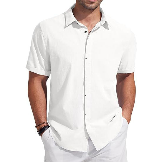 Linen Short Sleeve Casual Shirts