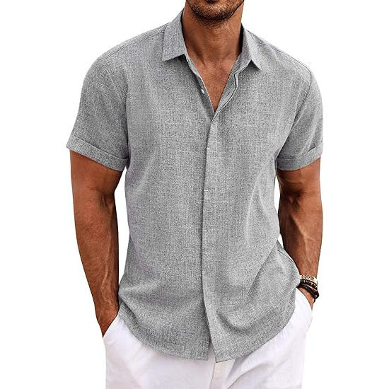 Linen Short Sleeve Casual Shirts