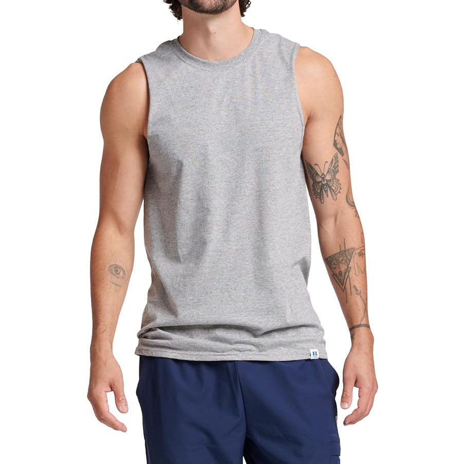 Cotton Blend Sleeveless Muscle Shirts