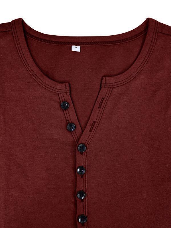 6-park Men's buttoned bottoming long sleeve henley shirt