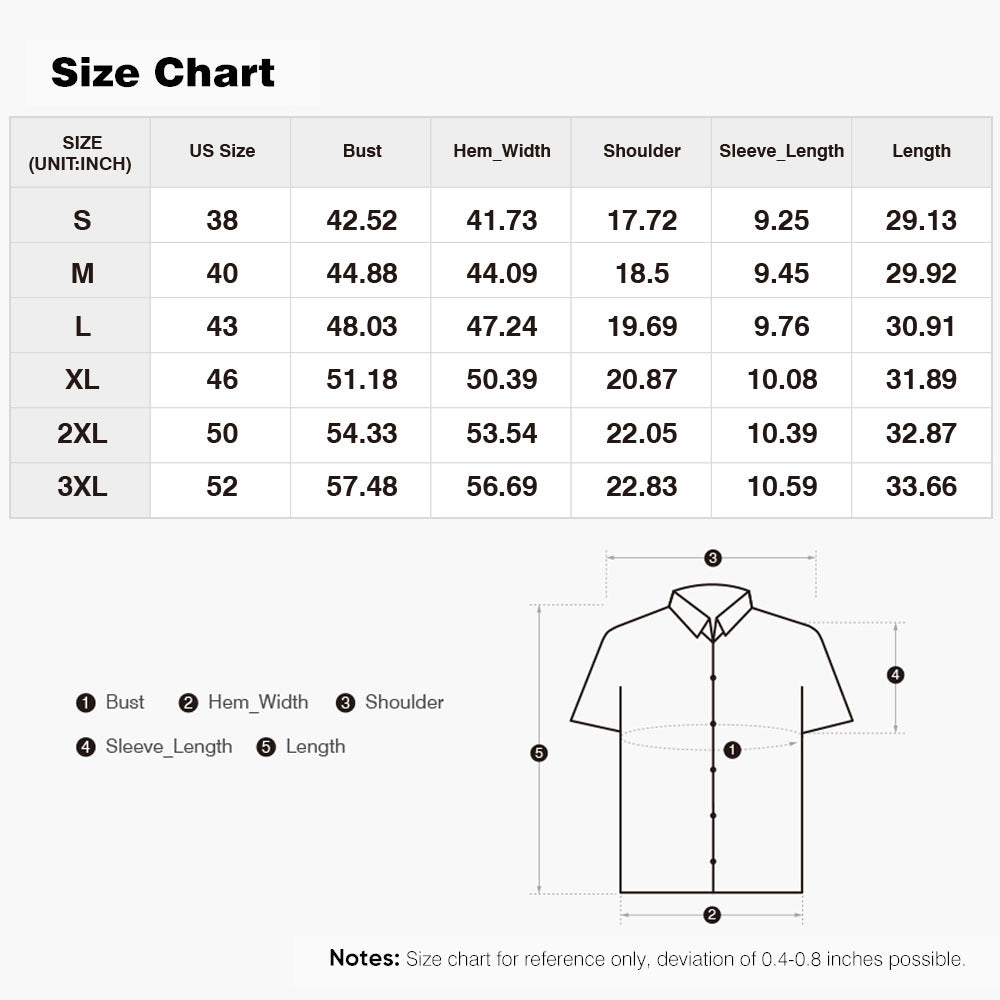 Casual Short Sleeve Men's Button Down Shirts