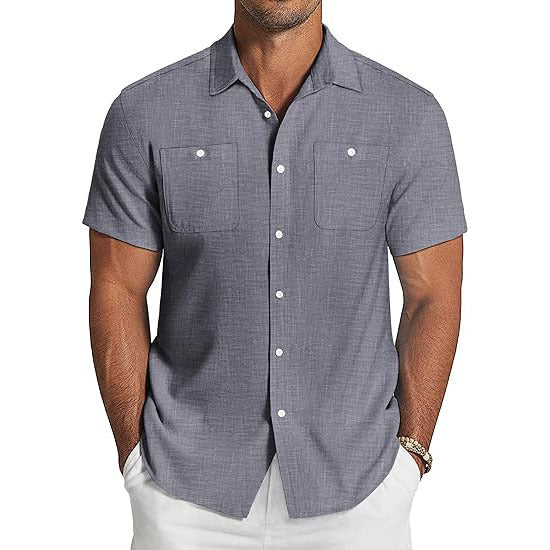 Linen Short Sleeve Casual Shirts
