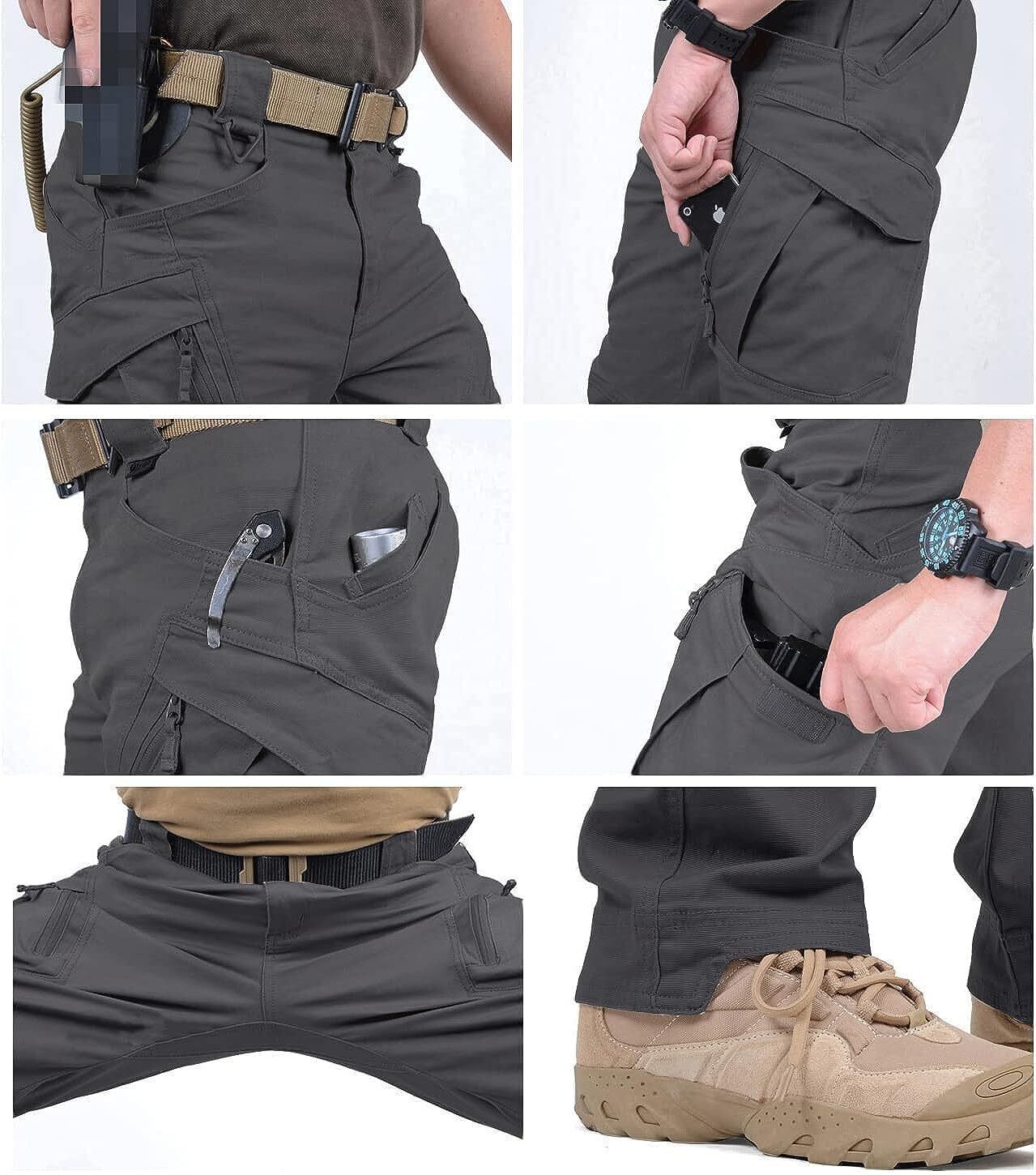 7-packs Men's Assault Tactical Pants Lightweight Cotton Outdoor Military Combat Cargo Trousers