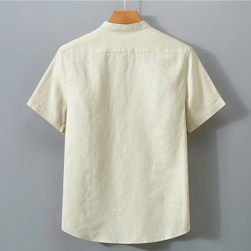 Heathered Linen-Blend Shirt