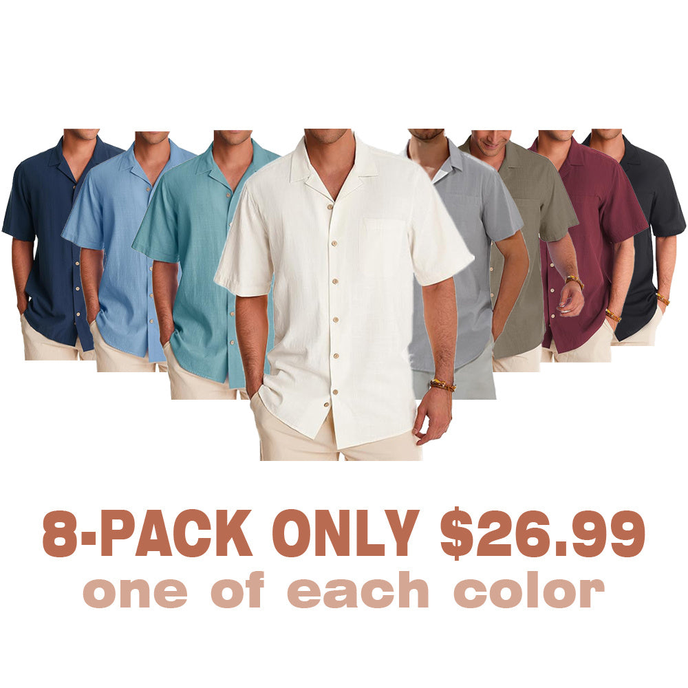 Linen Short Sleeve Casual Shirts