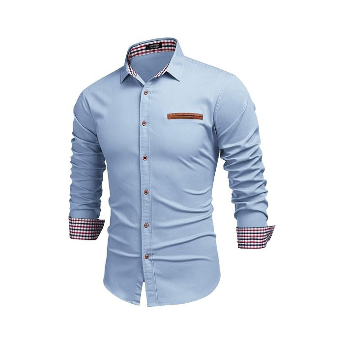 Men's Casual Long-Sleeve Button Down Shirts