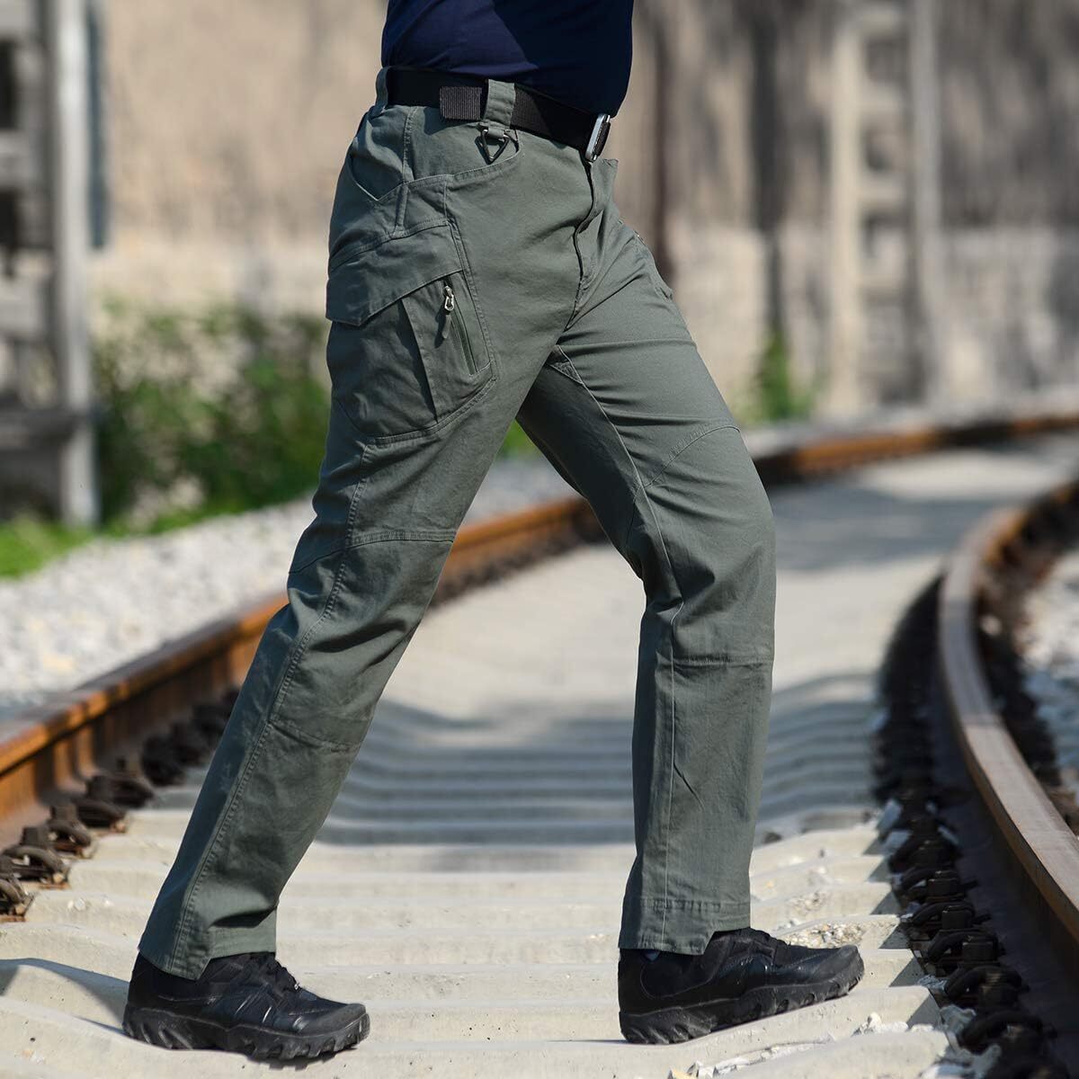 7-packs Men's Assault Tactical Pants Lightweight Cotton Outdoor Military Combat Cargo Trousers
