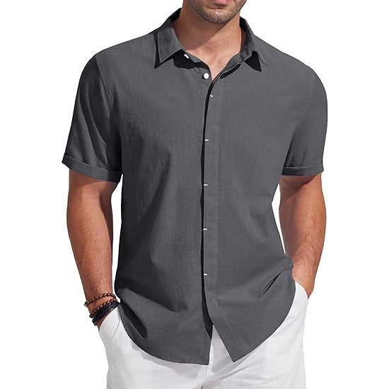 Linen Short Sleeve Casual Shirts