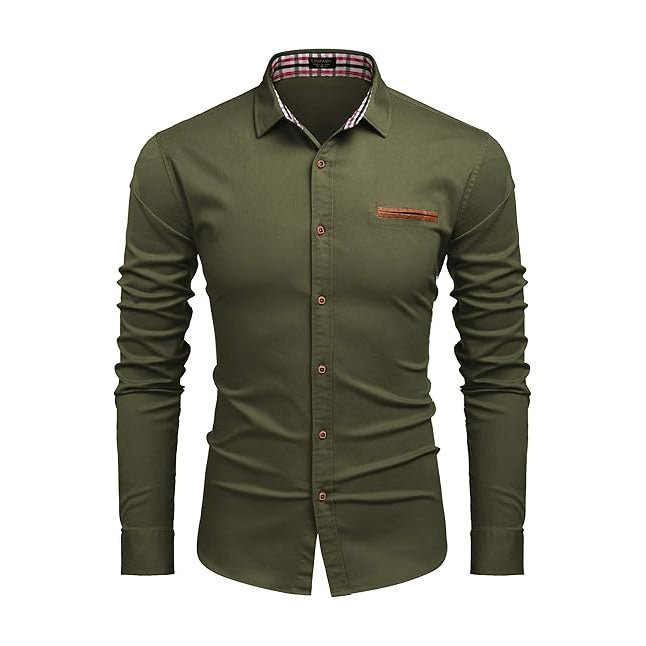 Men's Casual Long-Sleeve Button Down Shirts