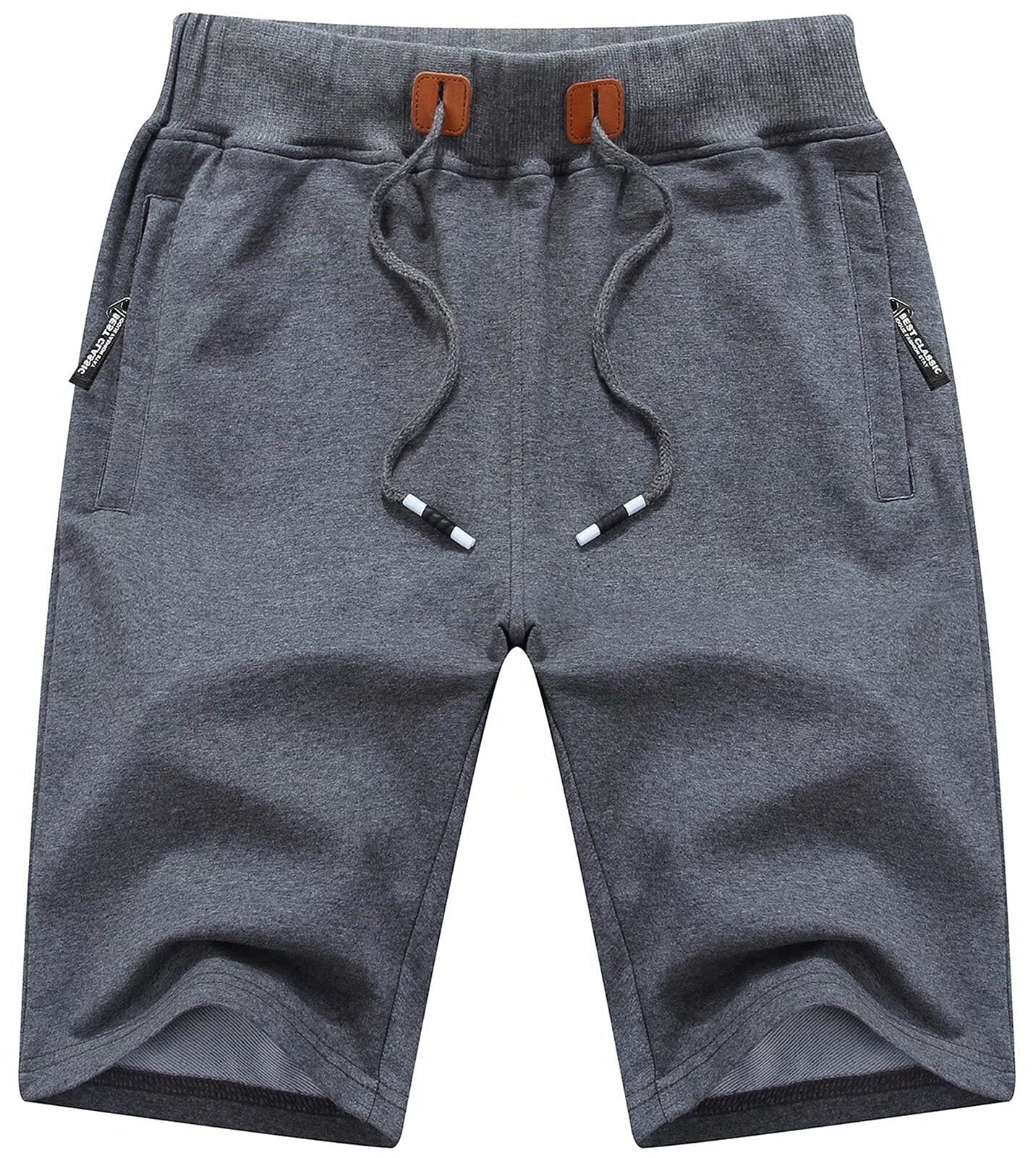 11-PACK Fashion Casual Solid Color Breathable Shorts with Zipper Pockets