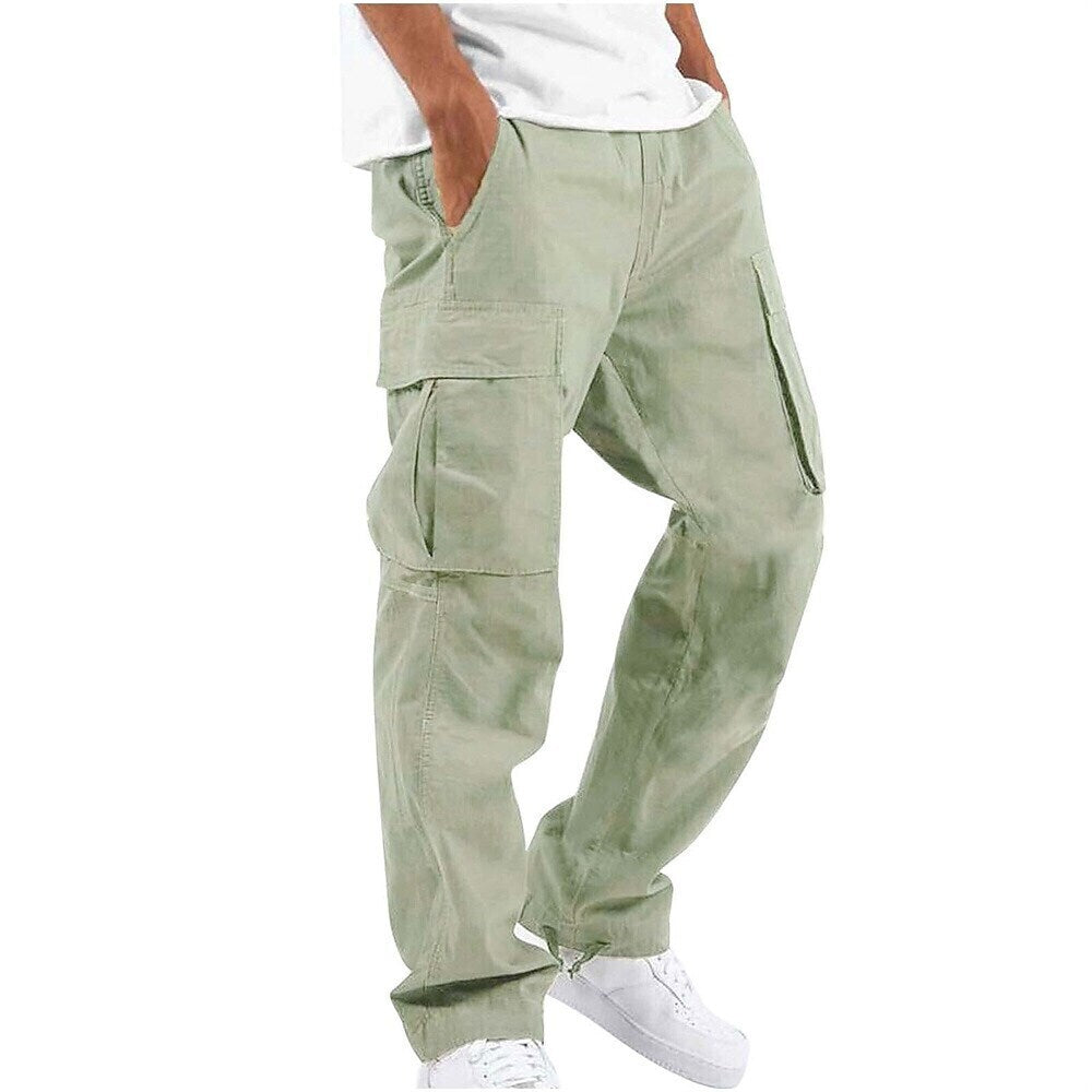 Men's Cargo Pants Work Pants Military Winter Outdoor Ripstop Breathable Quick Dry Multi Pockets Bottoms Black Green Camping / Hiking Running Camping / Hiking / Caving S M L XL XXL