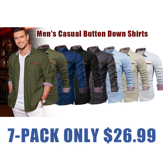 Men's Casual Long-Sleeve Button Down Shirts