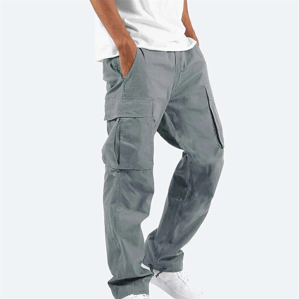 Men's Cargo Pants Work Pants Military Winter Outdoor Ripstop Breathable Quick Dry Multi Pockets Bottoms Black Green Camping / Hiking Running Camping / Hiking / Caving S M L XL XXL