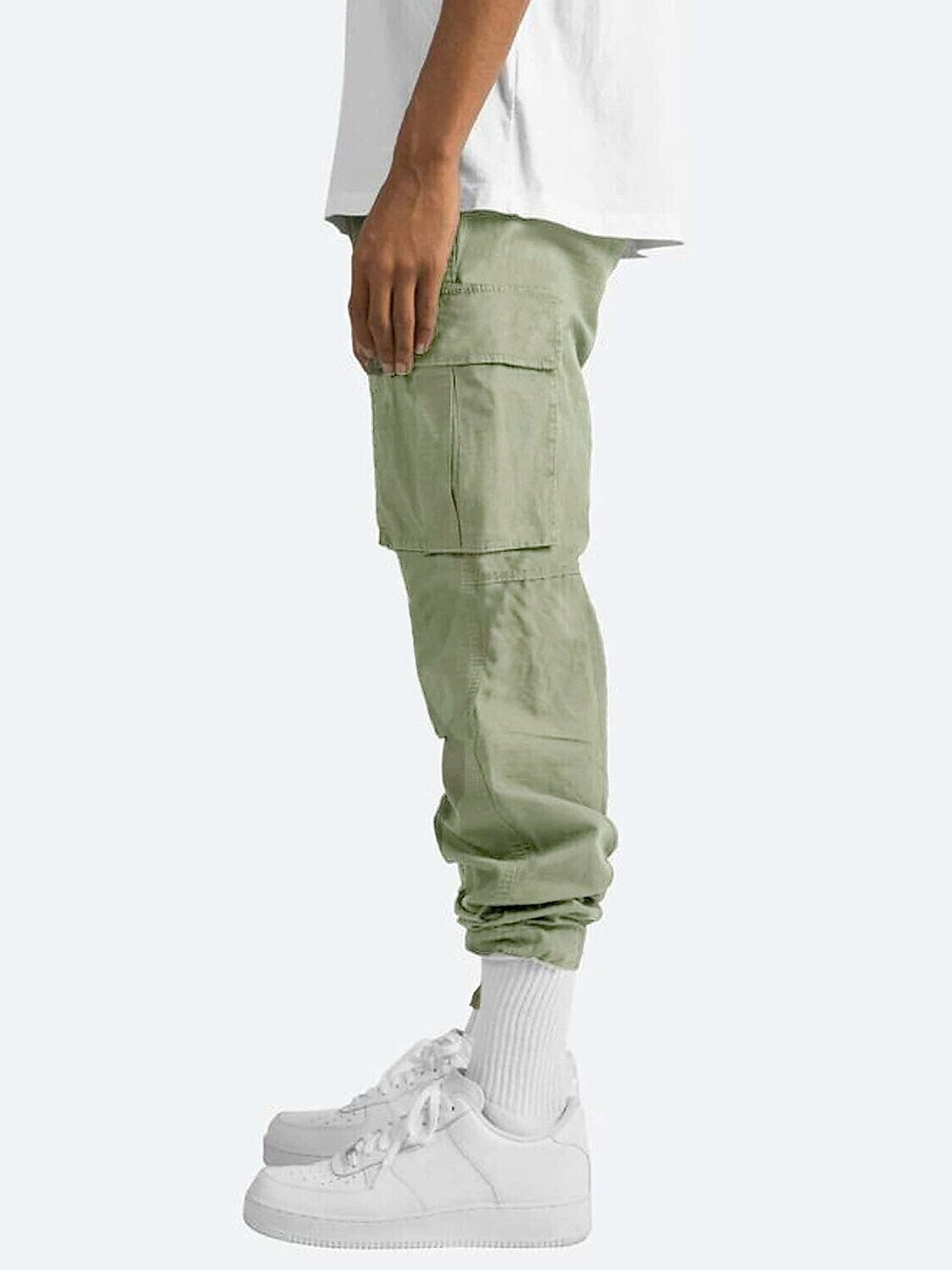 Men's Cargo Pants Work Pants Military Winter Outdoor Ripstop Breathable Quick Dry Multi Pockets Bottoms Black Green Camping / Hiking Running Camping / Hiking / Caving S M L XL XXL