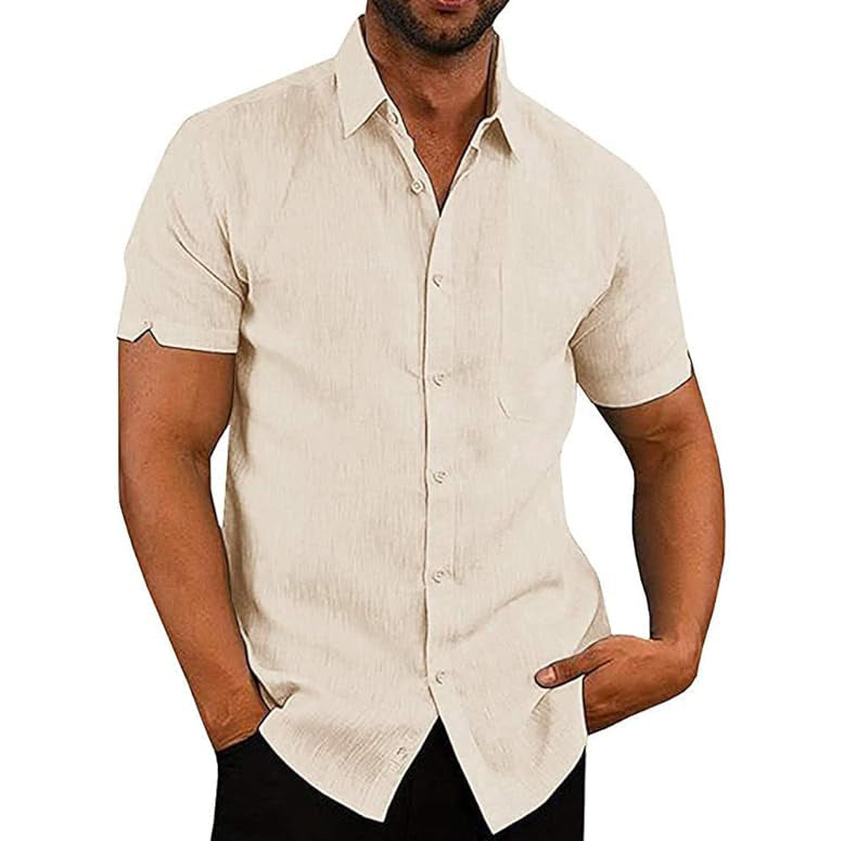 Men's Casual Summer Button Down Linen Shirts