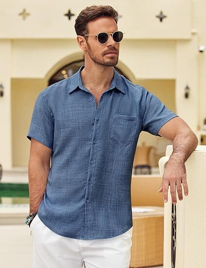 Men's Button Down Short Sleeve Shirt