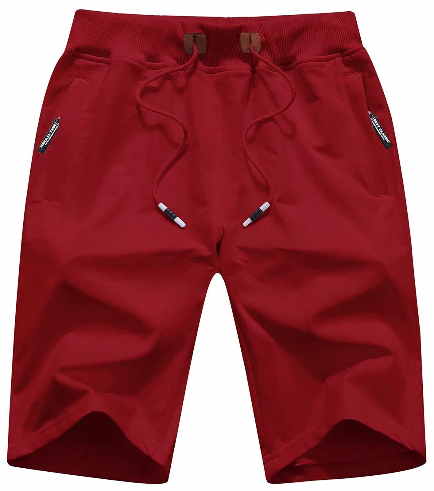 11-PACK Fashion Casual Solid Color Breathable Shorts with Zipper Pockets