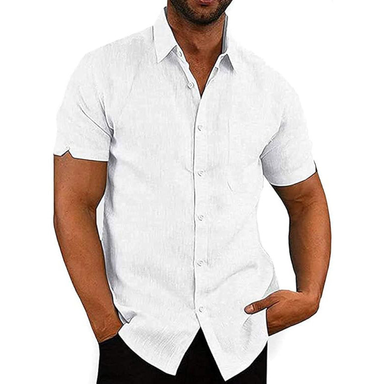 Men's Casual Summer Button Down Linen Shirts