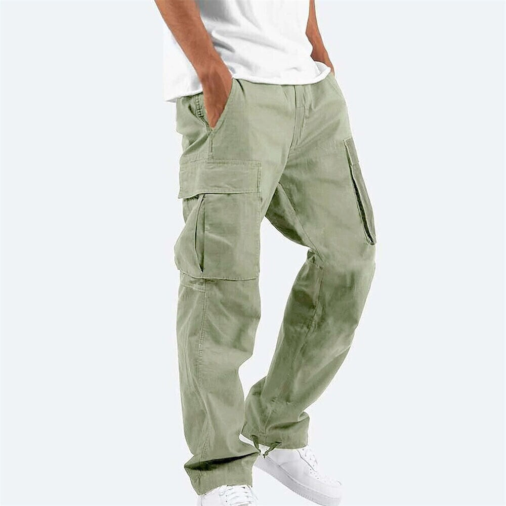 Men's Cargo Pants Work Pants Military Winter Outdoor Ripstop Breathable Quick Dry Multi Pockets Bottoms Black Green Camping / Hiking Running Camping / Hiking / Caving S M L XL XXL