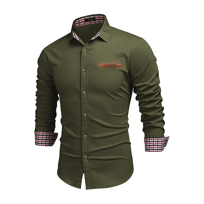 Men's Casual Long-Sleeve Button Down Shirts
