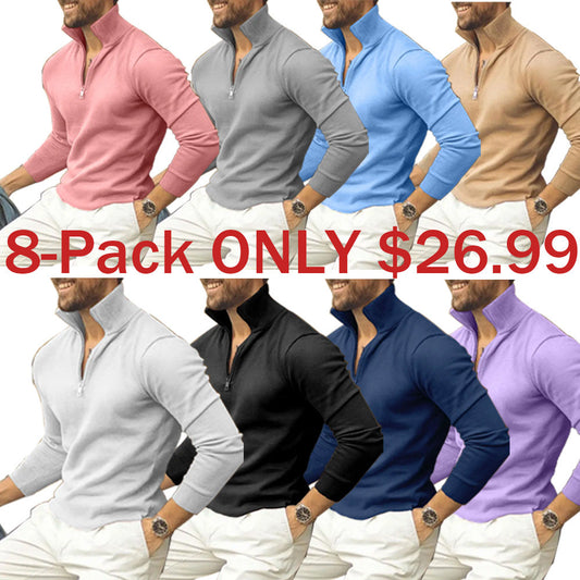 8-Pack Cashmere Zipper Basic Sweater