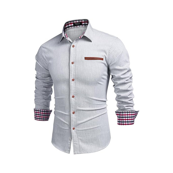 Men's Casual Long-Sleeve Button Down Shirts