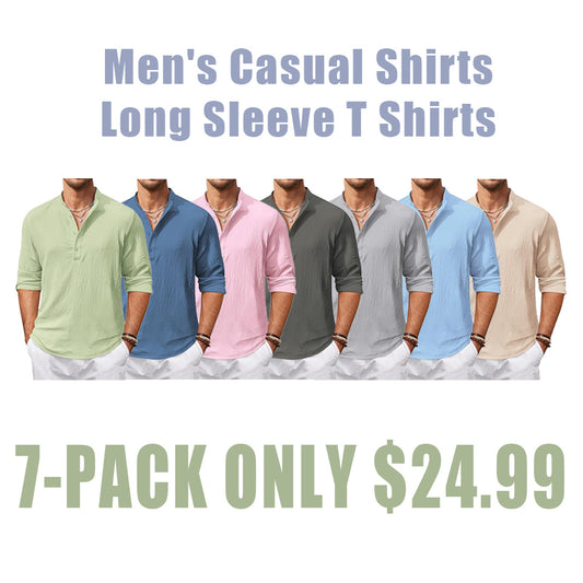 Men's Casual Shirts Long Sleeve T Shirts